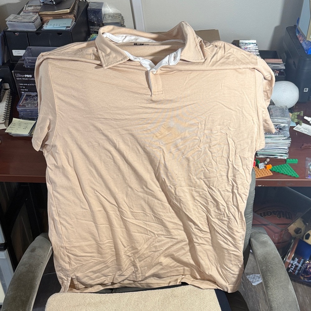 William Rast Light Tan Polo Shirt
